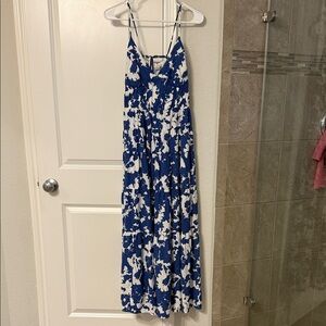Abercrombie & Fitch Blue and White Floral Maxi Dress